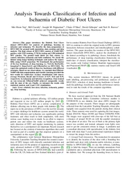 Analysis Towards Classification of Infection and Ischaemia of Diabetic
  Foot Ulcers