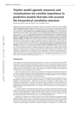 Triplot: model agnostic measures and visualisations for variable
  importance in predictive models that take into account the hierarchical
  correlation structure