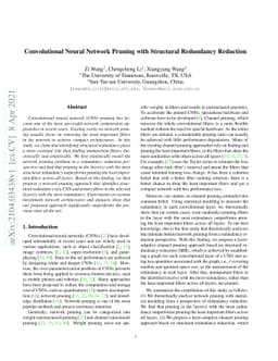Convolutional Neural Network Pruning with Structural Redundancy
  Reduction