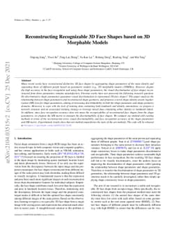 Reconstructing Recognizable 3D Face Shapes based on 3D Morphable Models