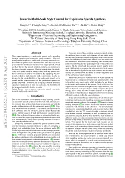 Towards Multi-Scale Style Control for Expressive Speech Synthesis