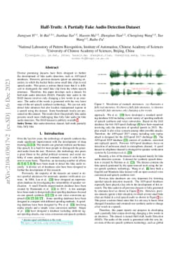 Half-Truth: A Partially Fake Audio Detection Dataset