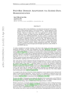 Post-Hoc Domain Adaptation via Guided Data Homogenization