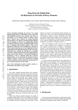 Deep Down the Rabbit Hole: On References in Networks of Decoy Elements