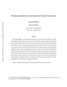 Predicting Inflation with Recurrent Neural Networks