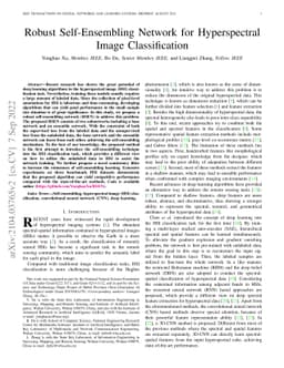 Robust Self-Ensembling Network for Hyperspectral Image Classification