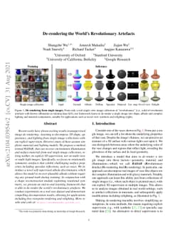 De-rendering the World's Revolutionary Artefacts