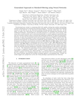 Generalized Approach to Matched Filtering using Neural Networks