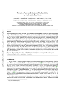 Towards a Rigorous Evaluation of Explainability for Multivariate Time
  Series