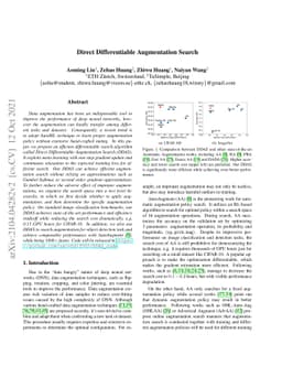 Direct Differentiable Augmentation Search