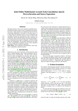 Joint Online Multichannel Acoustic Echo Cancellation, Speech
  Dereverberation and Source Separation