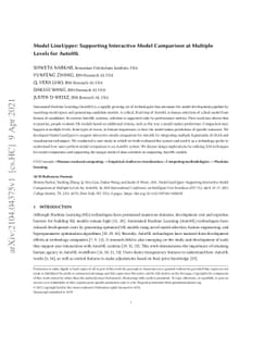 Model LineUpper: Supporting Interactive Model Comparison at Multiple
  Levels for AutoML