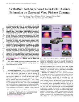SVDistNet: Self-Supervised Near-Field Distance Estimation on Surround
  View Fisheye Cameras