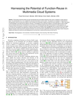 Harnessing the Potential of Function-Reuse in Multimedia Cloud Systems