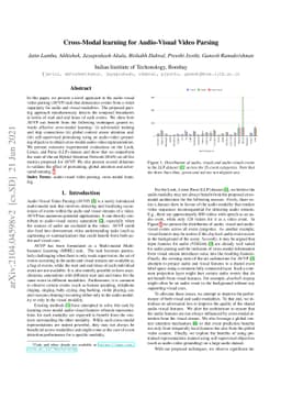 Cross-Modal learning for Audio-Visual Video Parsing