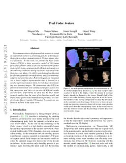 Pixel Codec Avatars