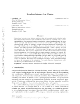 Random Intersection Chains