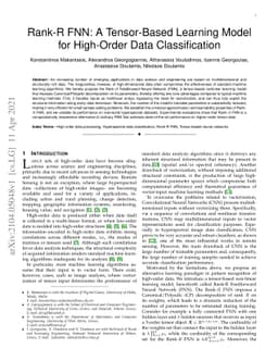 Rank-R FNN: A Tensor-Based Learning Model for High-Order Data
  Classification