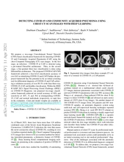 Detecting COVID-19 and Community Acquired Pneumonia using Chest CT scan
  images with Deep Learning