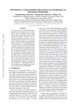 HTCInfoMax: A Global Model for Hierarchical Text Classification via
  Information Maximization