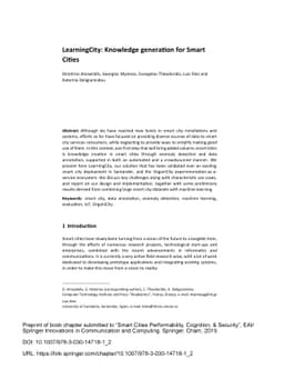 LearningCity: Knowledge Generation for Smart Cities