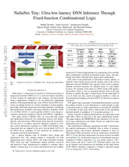 NullaNet Tiny: Ultra-low-latency DNN Inference Through Fixed-function
  Combinational Logic