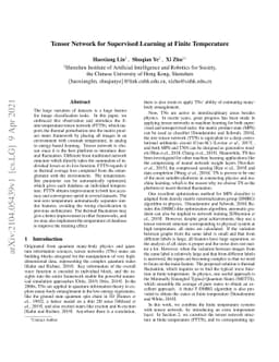Tensor Network for Supervised Learning at Finite Temperature