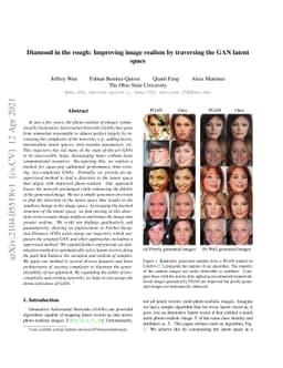 Diamond in the rough: Improving image realism by traversing the GAN
  latent space