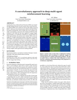A coevolutionary approach to deep multi-agent reinforcement learning