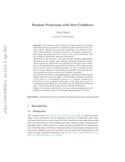Confidence-Optimal Random Embeddings