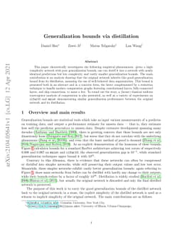 Generalization bounds via distillation