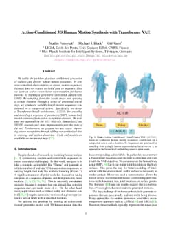 Action-Conditioned 3D Human Motion Synthesis with Transformer VAE