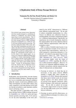 A Replication Study of Dense Passage Retriever