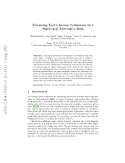 Enhancing User' s Income Estimation with Super-App Alternative Data