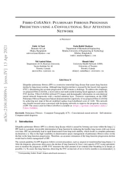 Fibro-CoSANet: Pulmonary Fibrosis Prognosis Prediction using a
  Convolutional Self Attention Network
