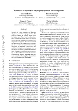Structural analysis of an all-purpose question answering model