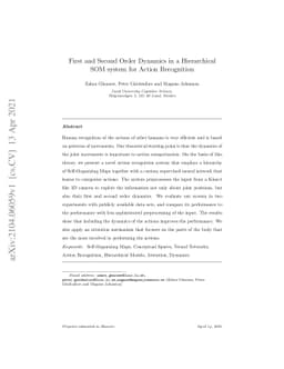 First and Second Order Dynamics in a Hierarchical SOM system for Action
  Recognition