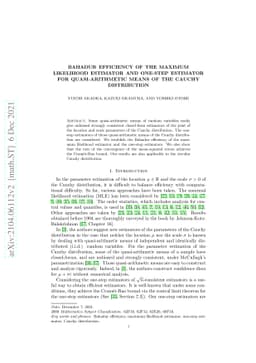 Bahadur efficiency of the maximum likelihood estimator and one-step
  estimator for quasi-arithmetic means of the Cauchy distribution
