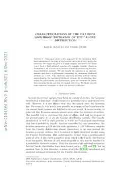 Characterizations of the maximum likelihood estimator of the Cauchy
  distribution
