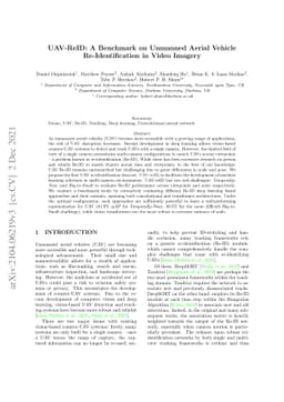 UAV-ReID: A Benchmark on Unmanned Aerial Vehicle Re-identification in
  Video Imagery