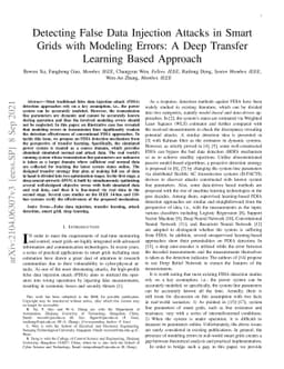 Detecting False Data Injection Attacks in Smart Grids with Modeling
  Errors: A Deep Transfer Learning Based Approach
