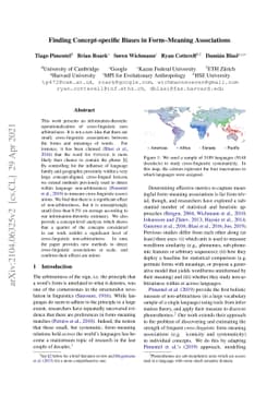 Finding Concept-specific Biases in Form--Meaning Associations
