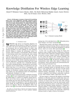Knowledge Distillation For Wireless Edge Learning