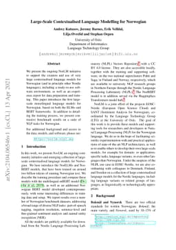 Large-Scale Contextualised Language Modelling for Norwegian