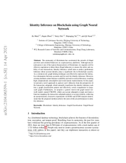 Identity Inference on Blockchain using Graph Neural Network