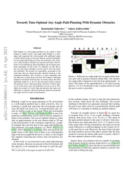 Towards Time-Optimal Any-Angle Path Planning With Dynamic Obstacles