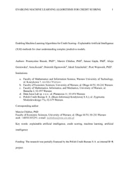 Enabling Machine Learning Algorithms for Credit Scoring -- Explainable
  Artificial Intelligence (XAI) methods for clear understanding complex
  predictive models
