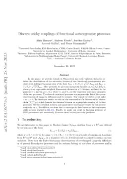 Discrete sticky couplings of functional autoregressive processes