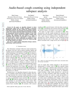 Audio-based cough counting using independent subspace analysis