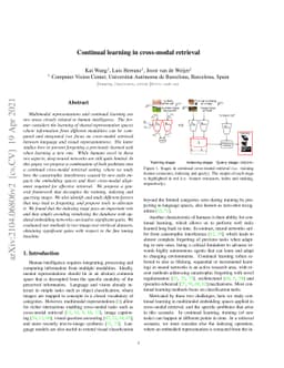 Continual learning in cross-modal retrieval